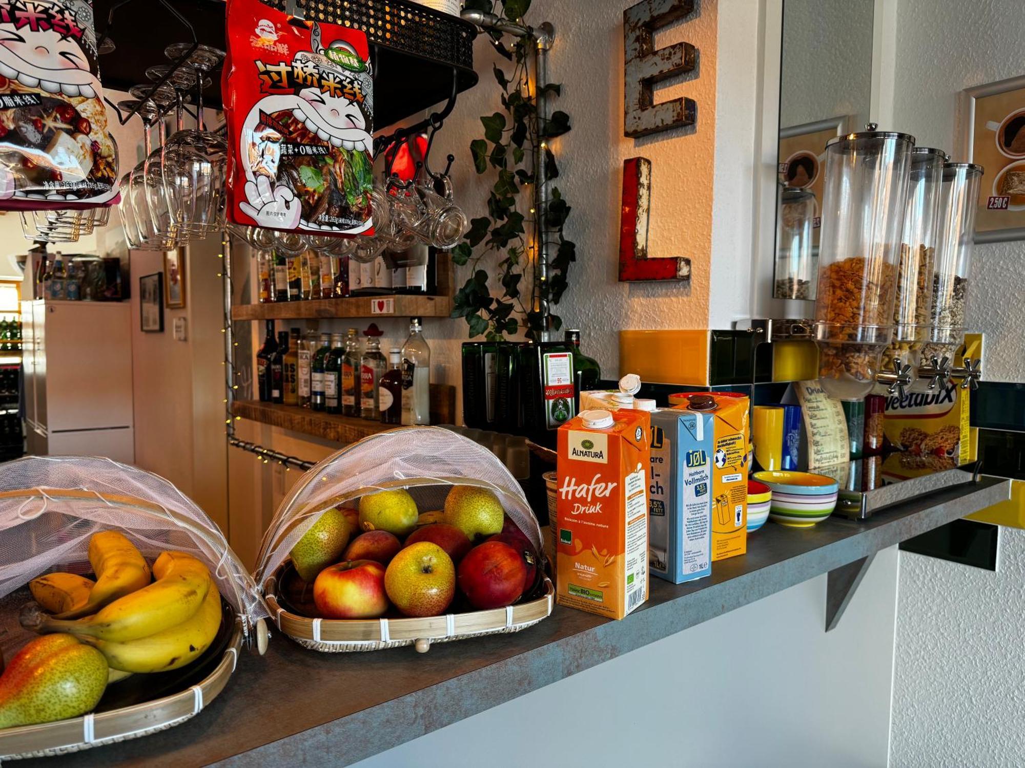 Hostel Mannheim Bagian luar foto Breakfast buffet at a German hotel